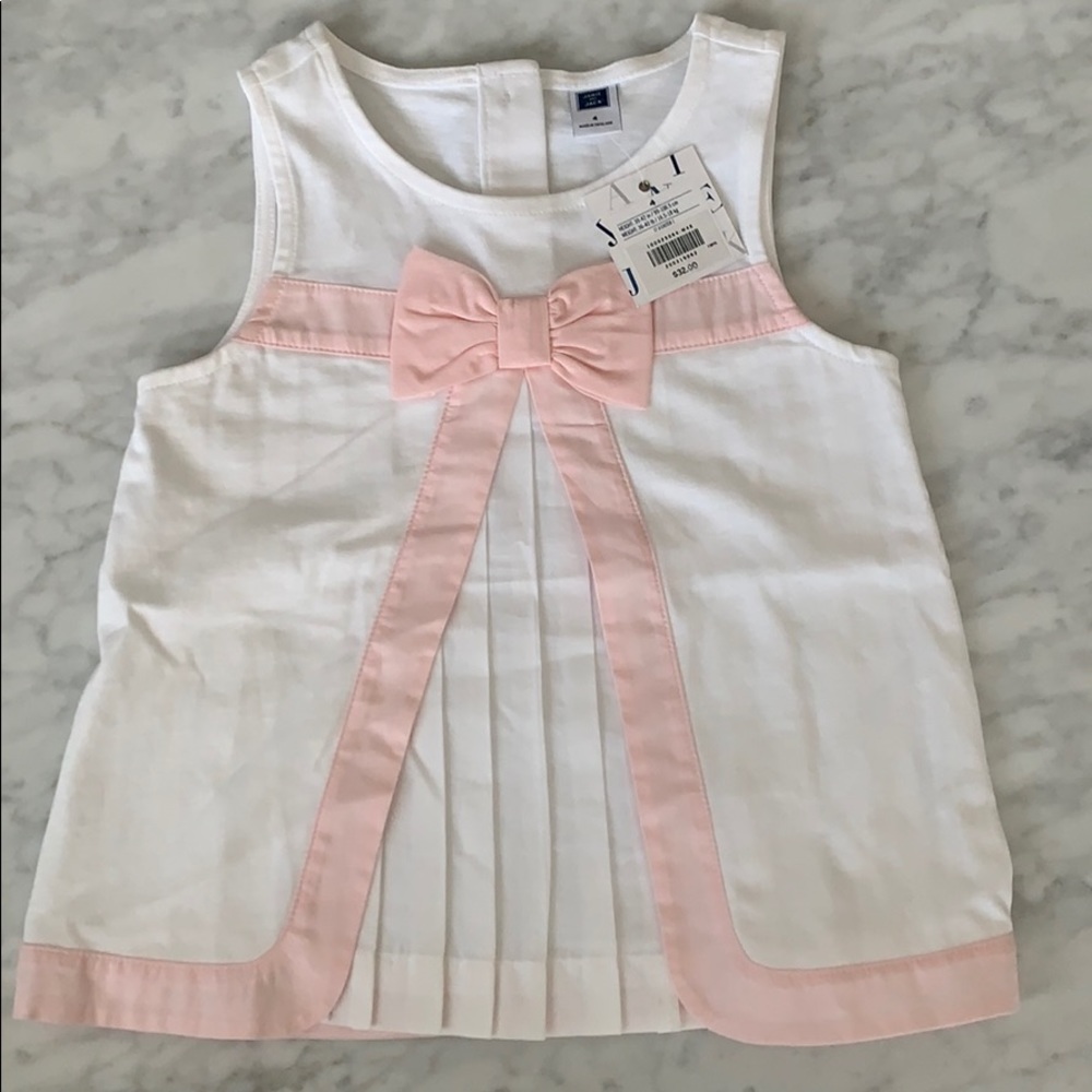 White tank with pink accents